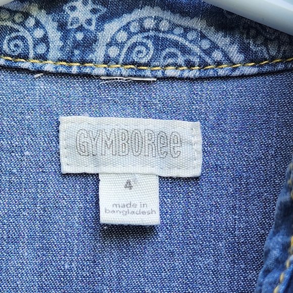 Gymboree Girls Denim Cowgirl Dress Paisley Print Size 4 - Picture 4 of 7